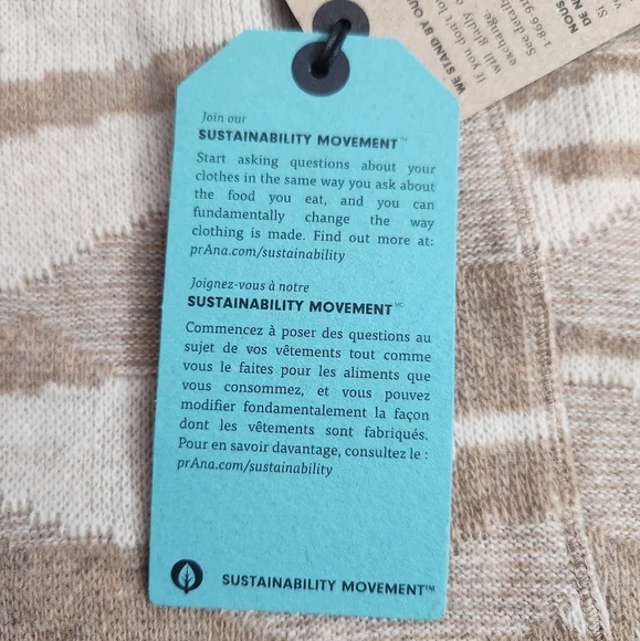 PrAna Snowbound Sweater NWT size XL tan beige recycled wool - Picture 8 of 14